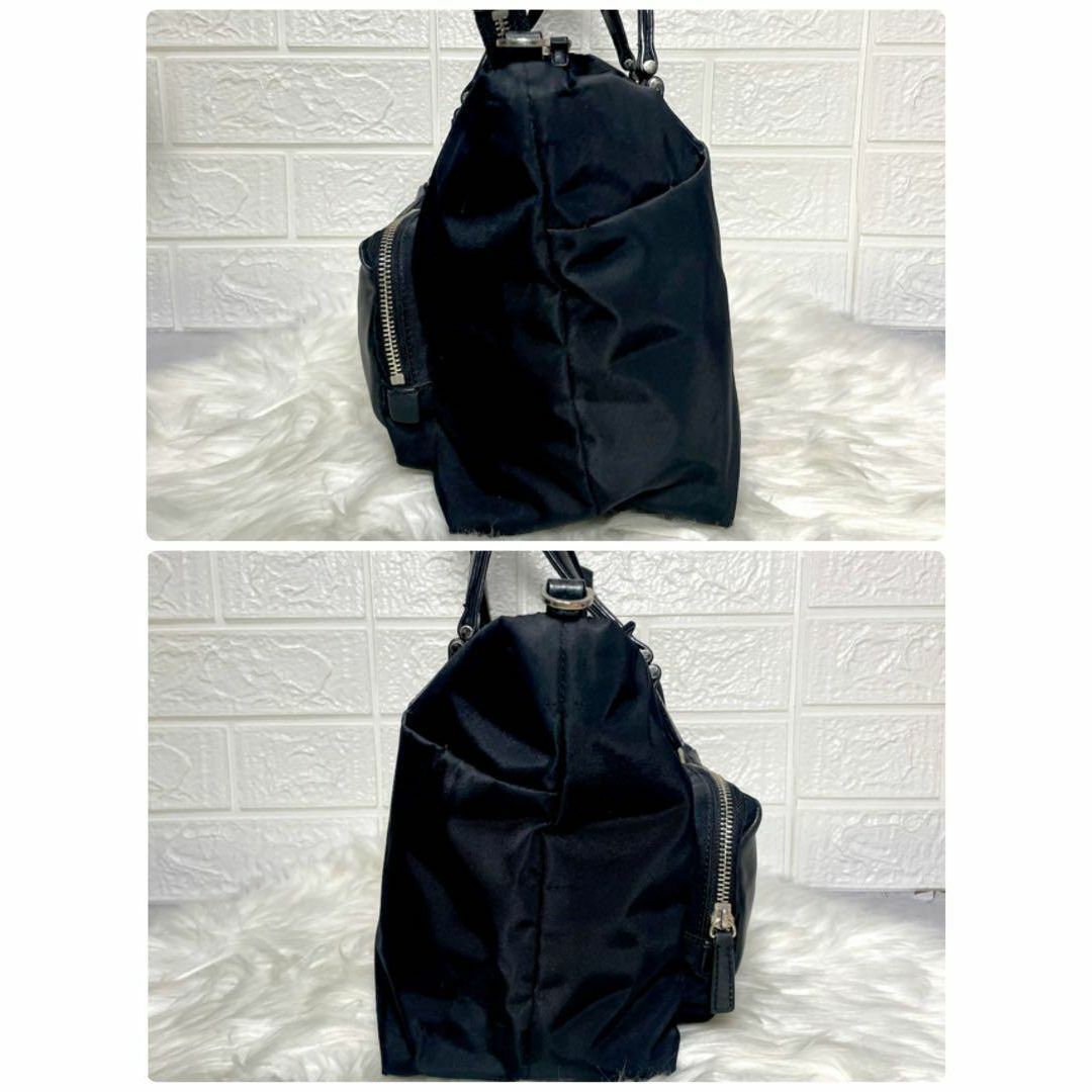 agnes b.(アニエスベー)のアニエスベー　2wayショルダーバッグ　ハンドバッグ　レザー　黒　肩掛け可能 レディースのバッグ(ショルダーバッグ)の商品写真