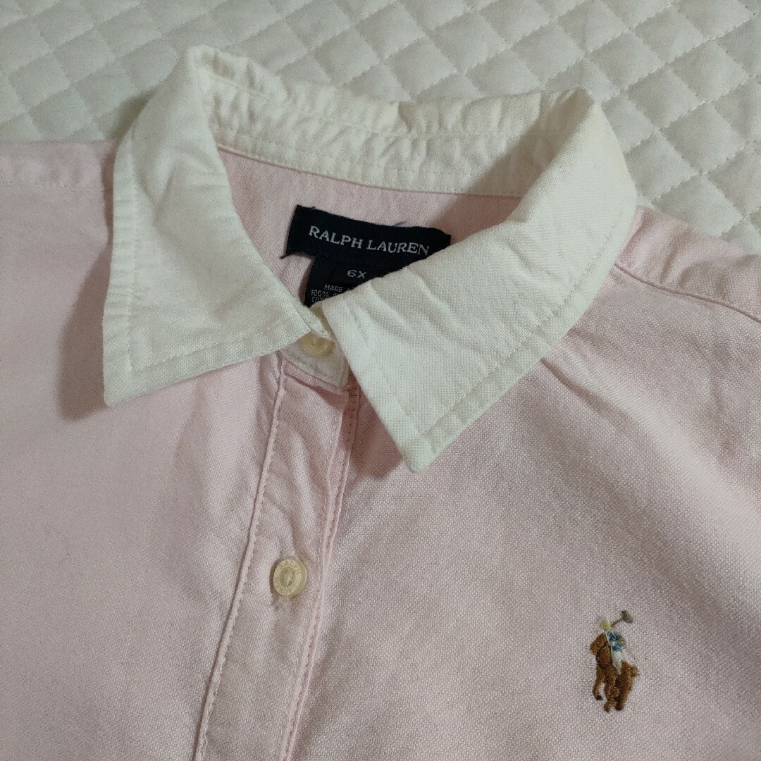 Ralph Lauren(ラルフローレン)のラルフローレン　ワンピース　半袖　ピンク　ポロシャツ キッズ/ベビー/マタニティのキッズ服女の子用(90cm~)(ワンピース)の商品写真