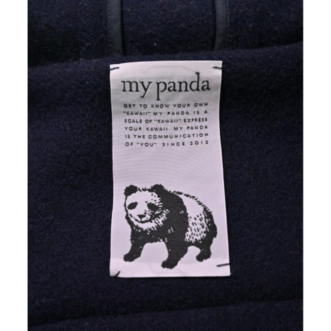 my panda マイパンダ ダッフルコート 3(L位) グレーx紺 【古着】【中古】 メンズのジャケット/アウター(ダッフルコート)の商品写真