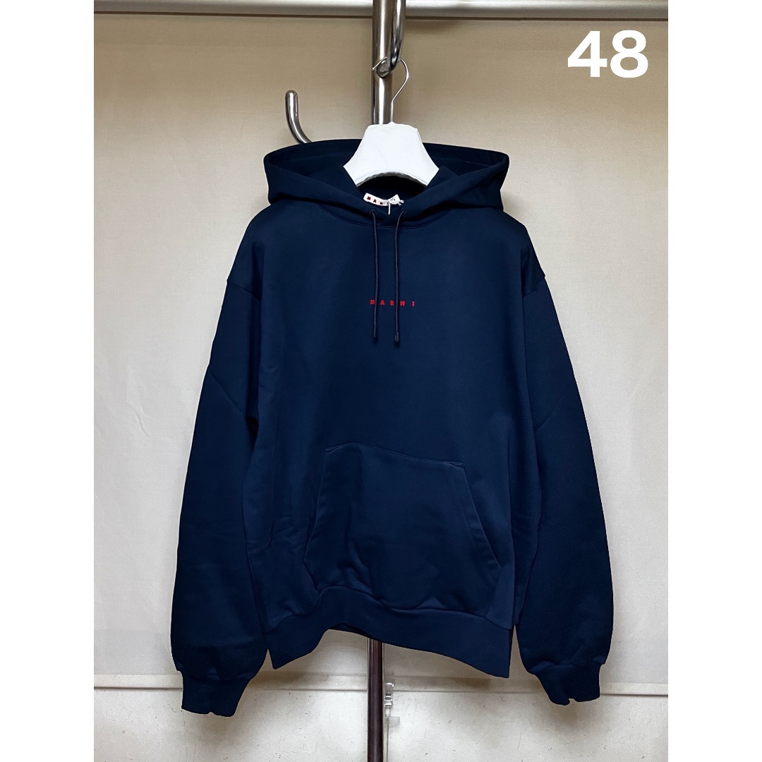 Maison Margiela（旧Maison Martin Margiela） - 新品 48 マルニ 23aw ミニロゴ パーカー ネイビー 6083