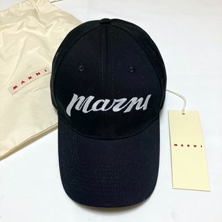 マルニ(Marni)の新品 定価5.2万 L 23aw MARNI 6パネルCAP 帽子 黒 5908(キャップ)