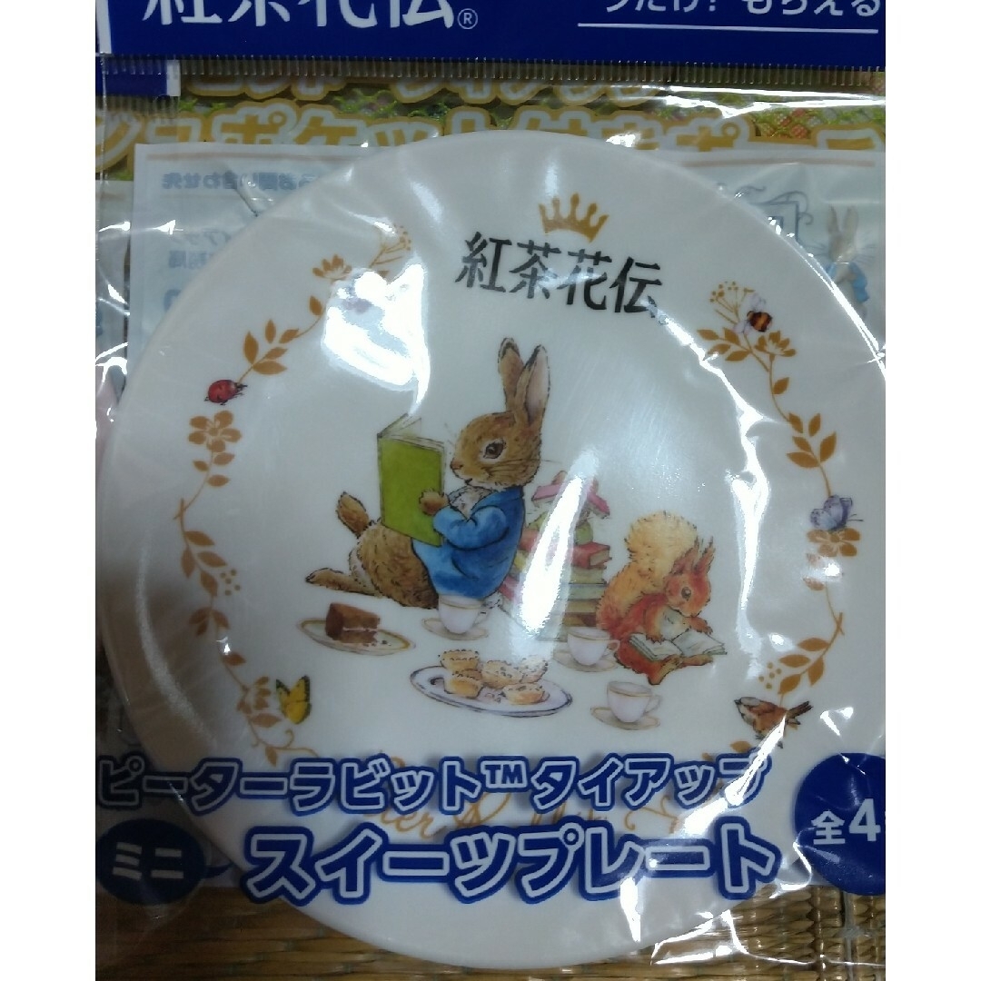 PETER RABBIT（TM）(ピーターラビット)の紅茶花伝 ピーターラビットプレート ポーチ エンタメ/ホビーのコレクション(ノベルティグッズ)の商品写真