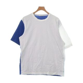 マルニ(Marni)のMARNI マルニ Tシャツ・カットソー 46(M位) 白x青 【古着】【中古】(Tシャツ/カットソー(半袖/袖なし))