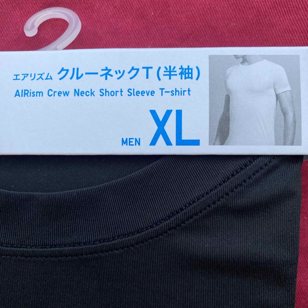 UNIQLO(ユニクロ)の【未使用❗️】UNIQLO エアリズム　クルーネックT【半袖】　X L ブラック メンズのトップス(Tシャツ/カットソー(半袖/袖なし))の商品写真