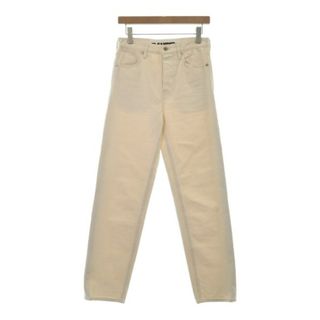 JIL SANDER + デニムパンツ 25(S位) ベージュ 【古着】【中古】(デニム/ジーンズ)