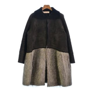 マルニ(Marni)のMARNI マルニ ムートンコート 42(M位) 茶系xベージュ系 【古着】【中古】(ムートンコート)