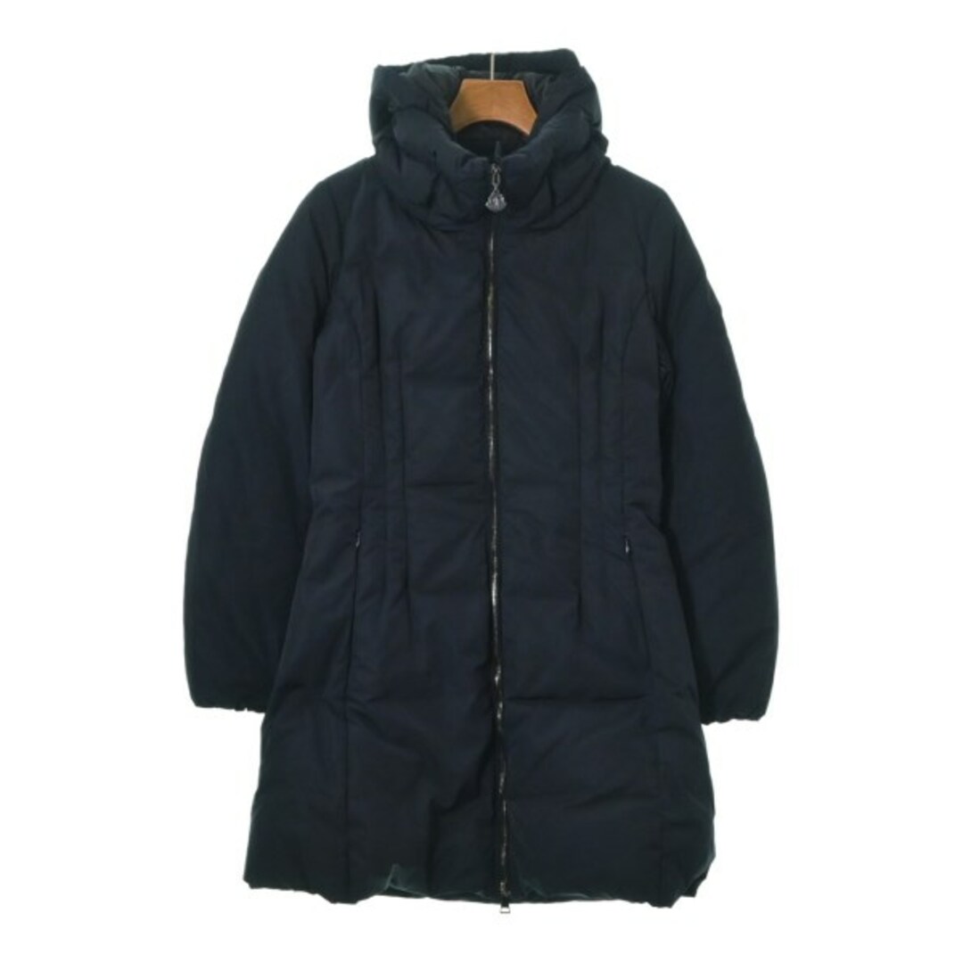 MONCLER(モンクレール)のMONCLER モンクレール ダウンコート 1(S位) 紺 【古着】【中古】 レディースのジャケット/アウター(ダウンコート)の商品写真