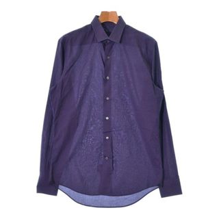 ランバン(LANVIN)のLANVIN ランバン カジュアルシャツ 39(M位) 紫系(チェック) 【古着】【中古】(シャツ)