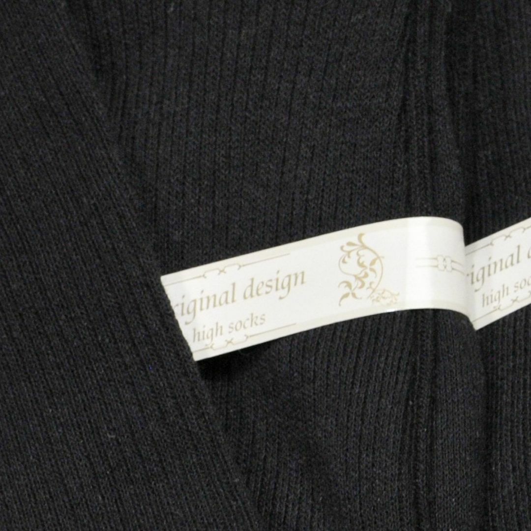 【色: ブラック】[ワイエヌエムビー] 6足セット 黒リブハイソックス レディー レディースのファッション小物(その他)の商品写真