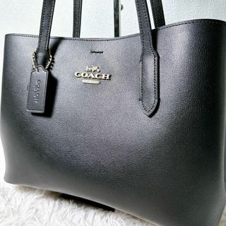 COACH - コーチ トートバッグ アベニュー キャリーオール レザー ブラック レッド