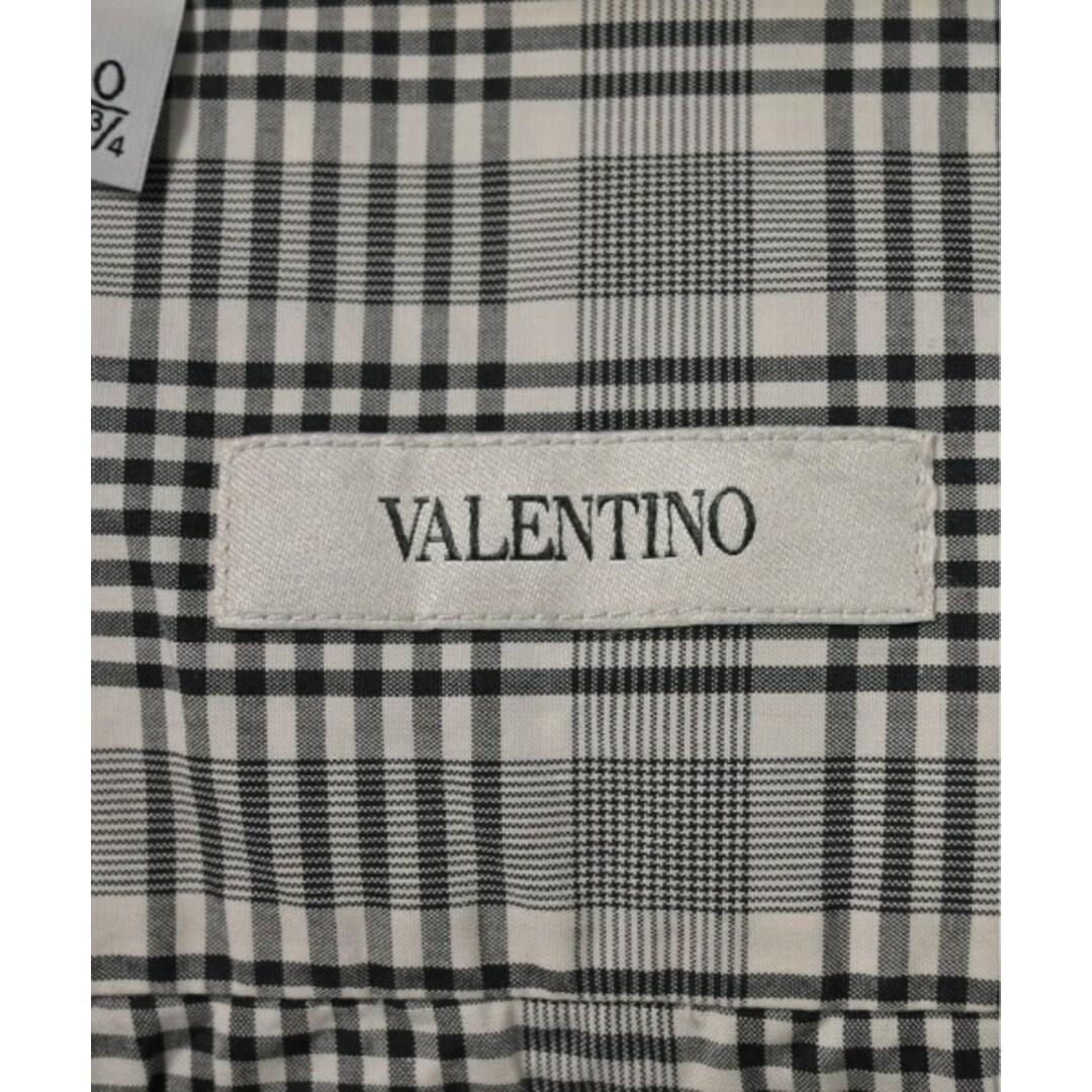 VALENTINO(ヴァレンティノ)のVALENTINO カジュアルシャツ 40(L位) グレーx黒x白(チェック) 【古着】【中古】 メンズのトップス(シャツ)の商品写真