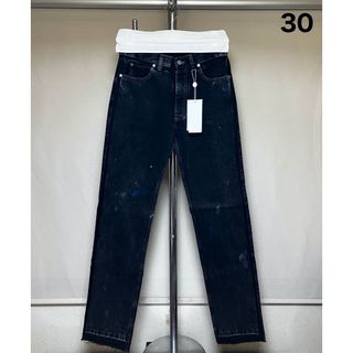 マルタンマルジェラ(Maison Martin Margiela)の新品 30 22aw マルジェラ ペンキスプラッシュデニム 黒 5877(デニム/ジーンズ)