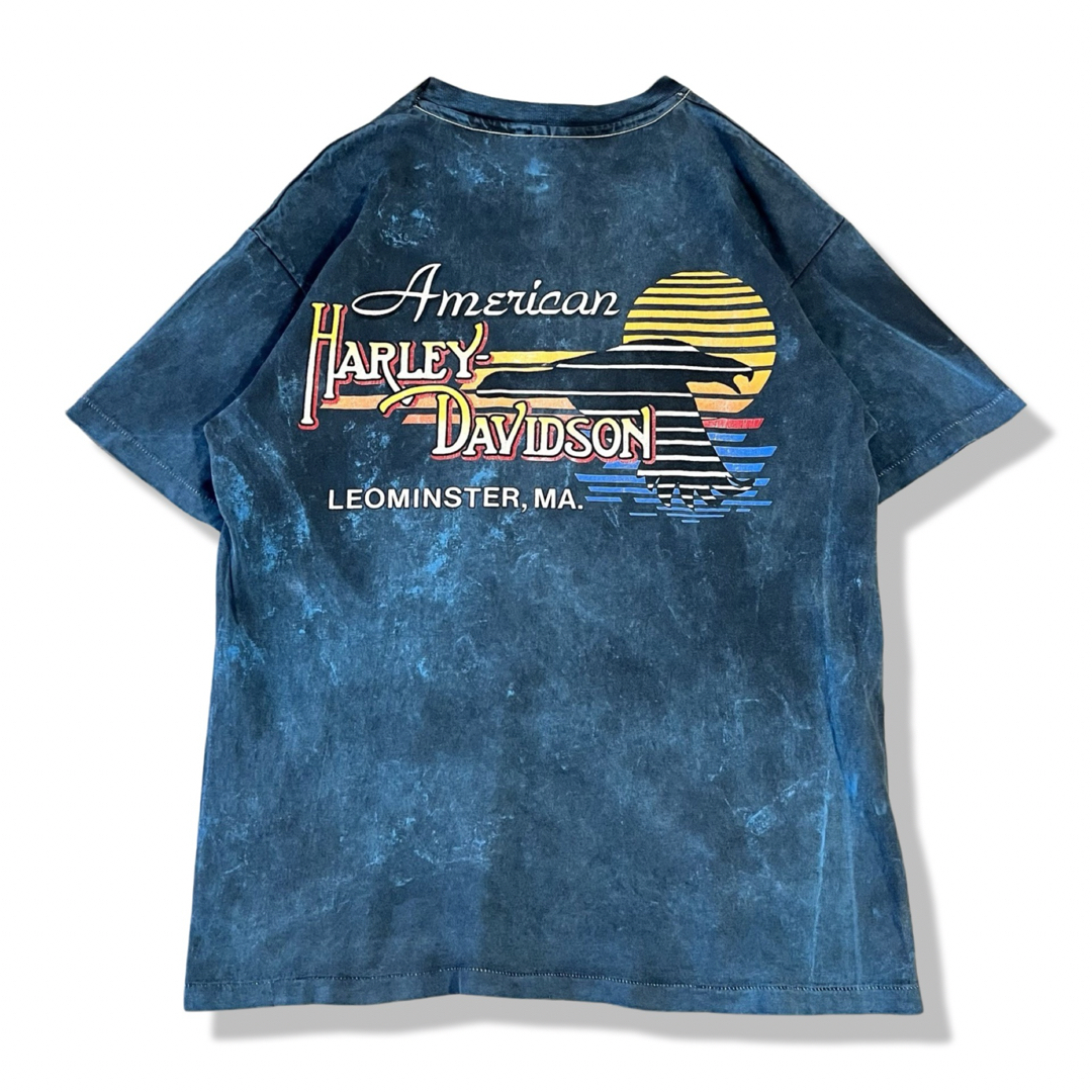 Harley Davidson(ハーレーダビッドソン)の【ヴィンテージ】激レア！80s ハーレーダビッドソン タイダイ柄Tシャツ L メンズのトップス(Tシャツ/カットソー(半袖/袖なし))の商品写真