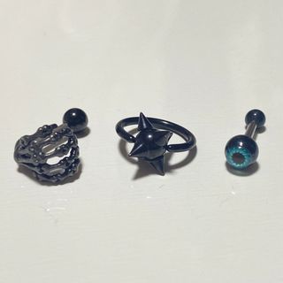 MEDISTORE  目玉ピアス　スカルハンドピアス　トゲトゲピアス　14G(ピアス)