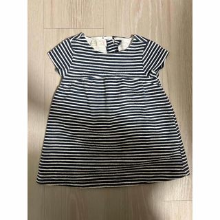 ザラ(ZARA)の【美品】ZARA ベビーキッズ　ボーダーワンピース(ワンピース)