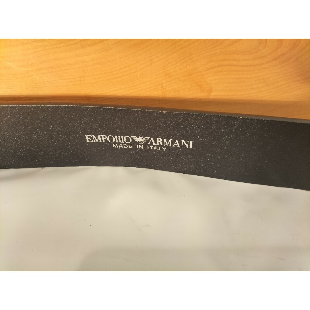 Emporio Armani(エンポリオアルマーニ)の【美品】ＥＭＰＯＲＩＯ　ＡＲＭＡＮＩ　高級レザーベルト　正規品　イタリアンレザー メンズのファッション小物(ベルト)の商品写真