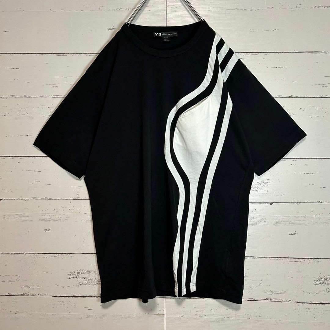 Y-3(ワイスリー)の【希少XLサイズ】Y-3 ワイスリー☆裾ロゴ 超希少モデル Tシャツ 入手困難 メンズのトップス(Tシャツ/カットソー(半袖/袖なし))の商品写真