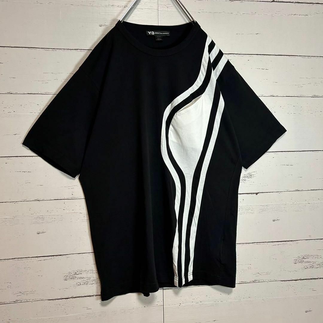 Y-3(ワイスリー)の【希少XLサイズ】Y-3 ワイスリー☆裾ロゴ 超希少モデル Tシャツ 入手困難 メンズのトップス(Tシャツ/カットソー(半袖/袖なし))の商品写真