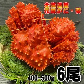 【訳あり】花咲がに　6尾（約400−500ｇサイズ）　ボイル　北海道産　花咲ガニ(魚介)