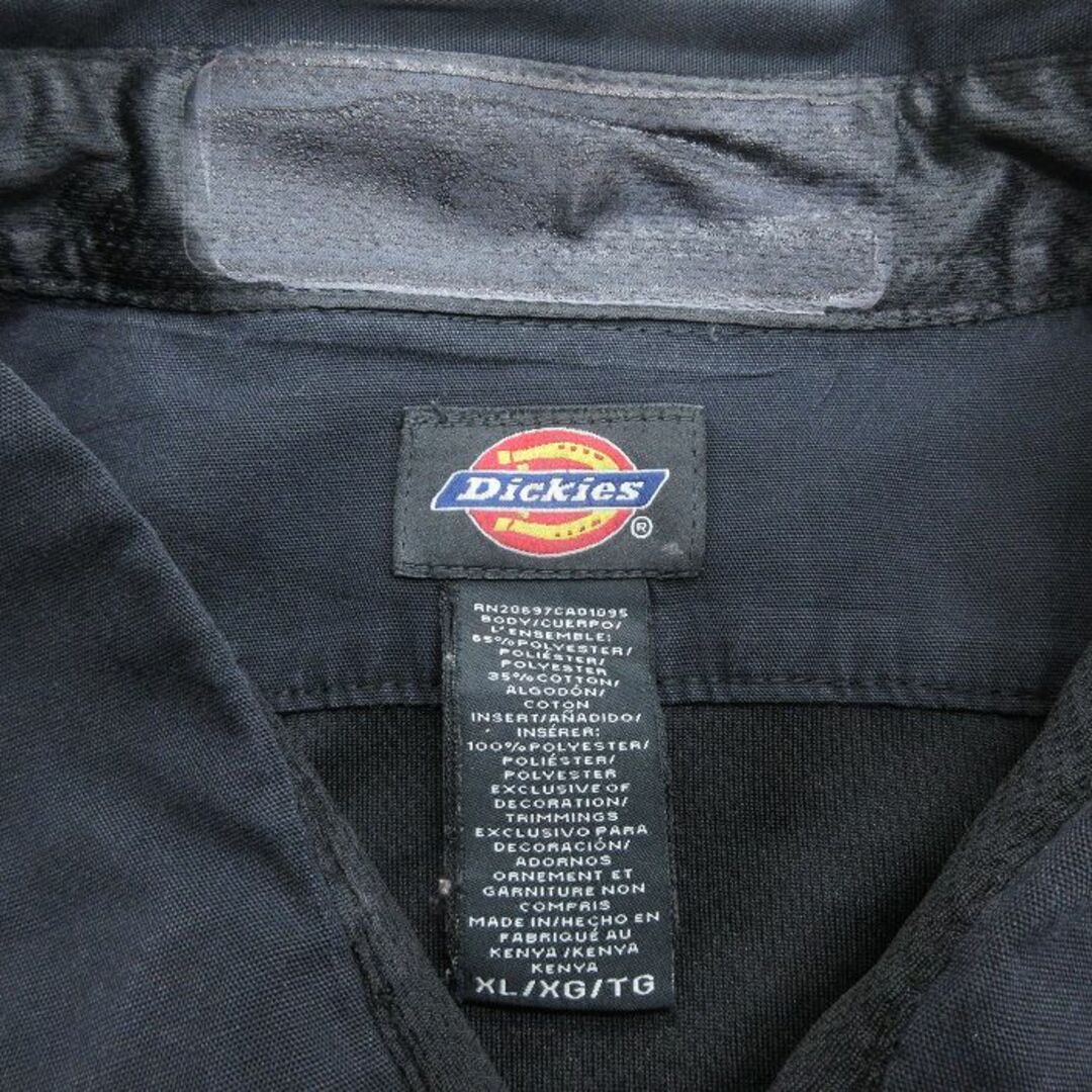 Dickies(ディッキーズ)のXL★古着 ディッキーズ Dickies 半袖 ワーク シャツ メンズ バンヘイレン ヴァンヘイレン 黒 ブラック 【spe】 24mar28 中古 トップス メンズのトップス(シャツ)の商品写真