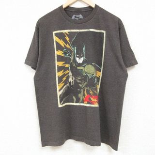 L★古着 半袖 Tシャツ メンズ DCコミックス バットマン BATMAN クルーネック グレー 霜降り 24mar28 中古(Tシャツ/カットソー(半袖/袖なし))