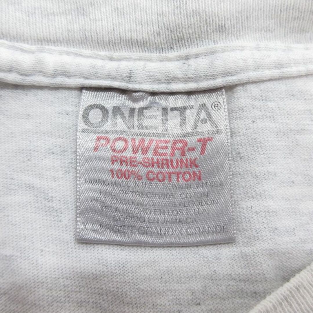 XL★古着 オニータ ONEITA 半袖 ビンテージ Tシャツ メンズ 90年代 90s ワシ ファミリー 大きいサイズ コットン クルーネック 薄グレー 霜降り 24mar28 中古 メンズのトップス(Tシャツ/カットソー(半袖/袖なし))の商品写真