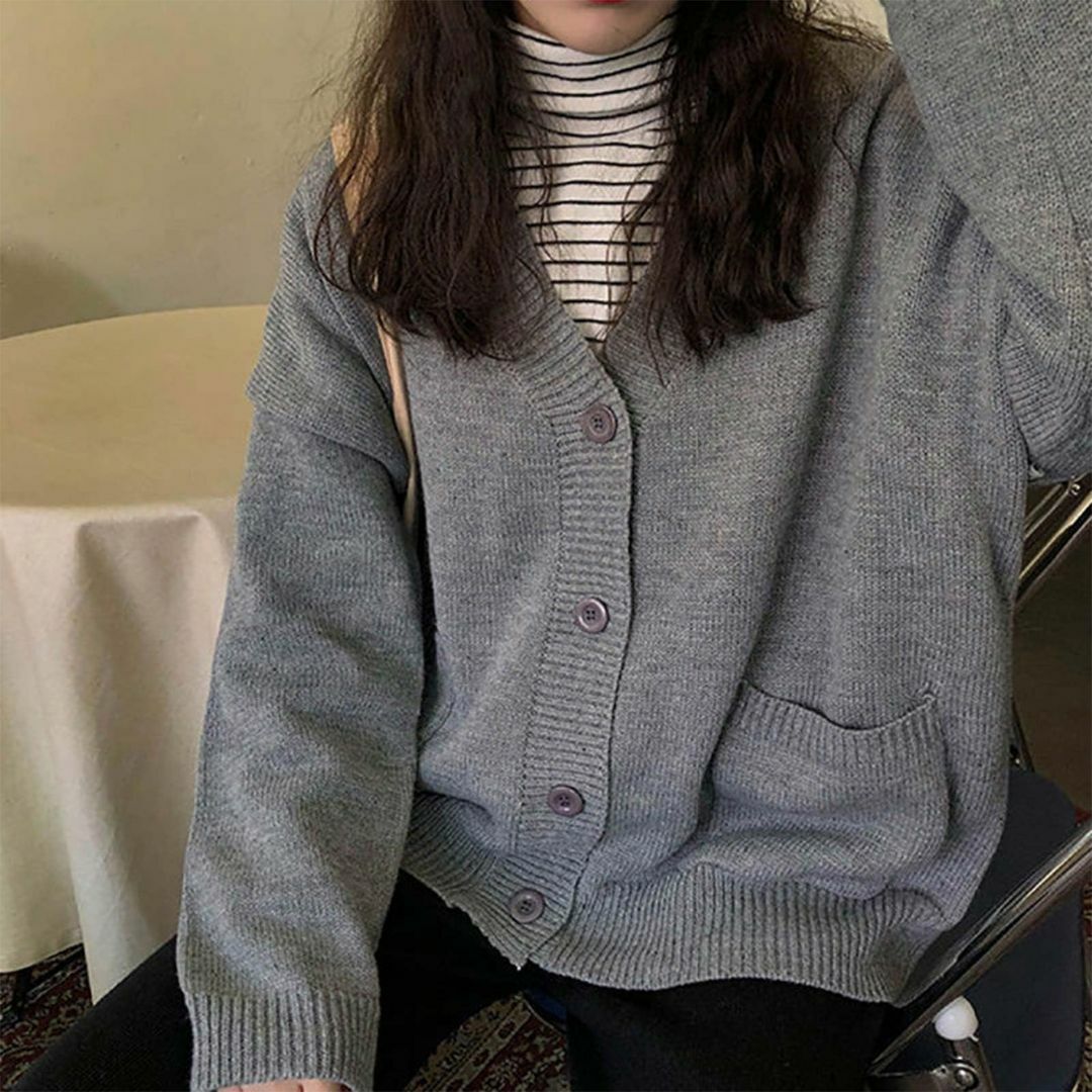 【色: グレー】[Mastpaty] スクールカーディガン 女子 制服 高校生  レディースのファッション小物(その他)の商品写真