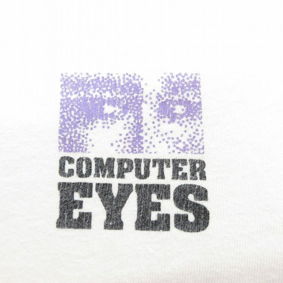 Hanes(ヘインズ)のXL★古着 ヘインズ Hanes 半袖 ビンテージ Tシャツ メンズ 80年代 80s COMPUTER EYES VIDEO DIGITIZERS コットン クルーネック USA製 白 ホワイト 【spe】 24mar28 中古 メンズのトップス(Tシャツ/カットソー(半袖/袖なし))の商品写真