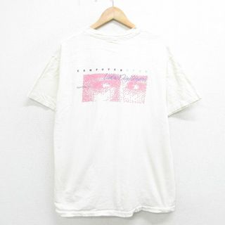 ヘインズ(Hanes)のXL★古着 ヘインズ Hanes 半袖 ビンテージ Tシャツ メンズ 80年代 80s COMPUTER EYES VIDEO DIGITIZERS コットン クルーネック USA製 白 ホワイト 【spe】 24mar28 中古(Tシャツ/カットソー(半袖/袖なし))