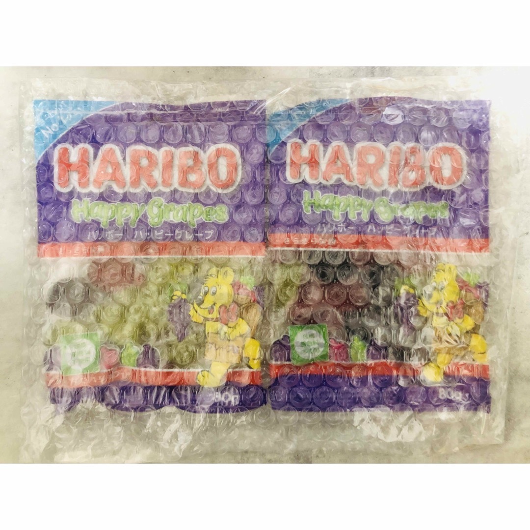 ハリボー(ハリボー)の【300円送料込】 HARIBO ハリボーグミ ハッピーグレープ 80g‪ 2袋 食品/飲料/酒の食品(菓子/デザート)の商品写真