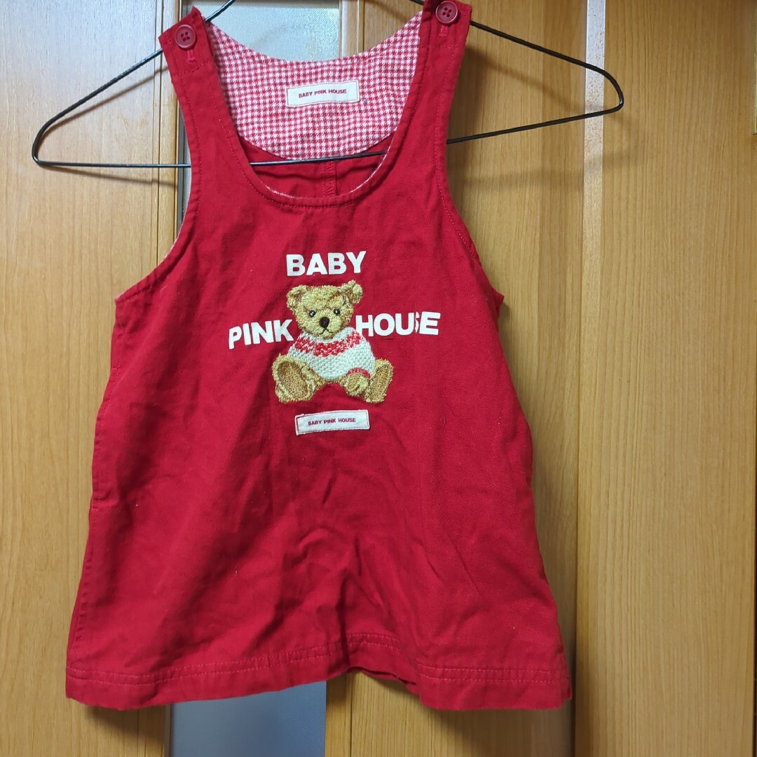 PINK HOUSE(ピンクハウス)のベビーピンクハウスジャンバースカート キッズ/ベビー/マタニティのベビー服(~85cm)(ワンピース)の商品写真