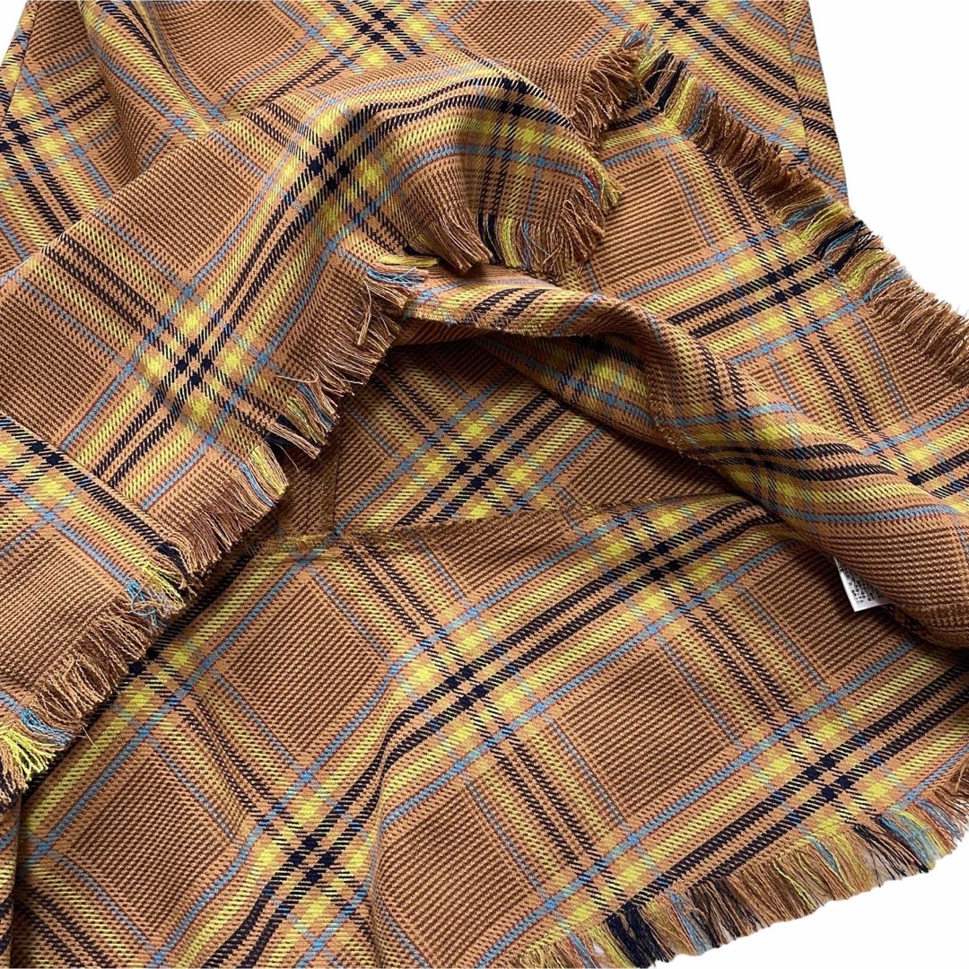 Jewel Changes(ジュエルチェンジズ)のジュエルチェンジズ チェック柄 アシメトリースカート 34(XS相当) ブラウン レディースのスカート(ロングスカート)の商品写真