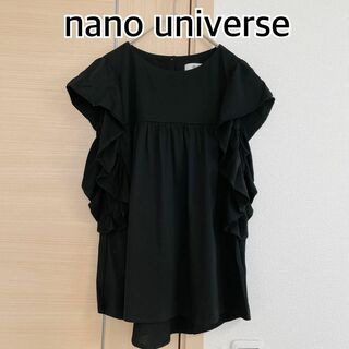 ナノユニバース(nano・universe)のnano universe ナノユニバース　半袖ブラウス　ブラック(シャツ/ブラウス(半袖/袖なし))