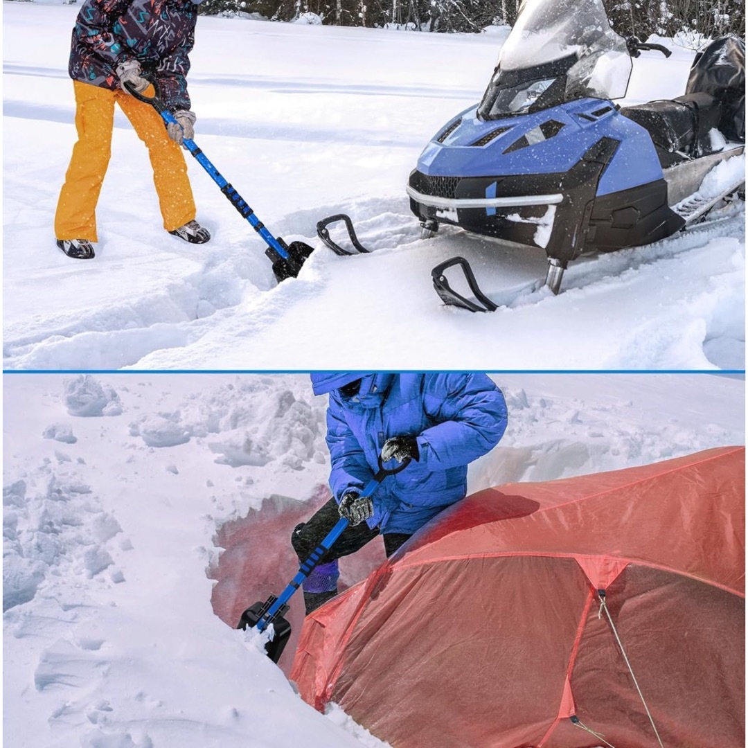 折りたたみ式車用除雪シャベル、車、トラック、キャンプ、アウトドア スポーツ/アウトドアのアウトドア(その他)の商品写真