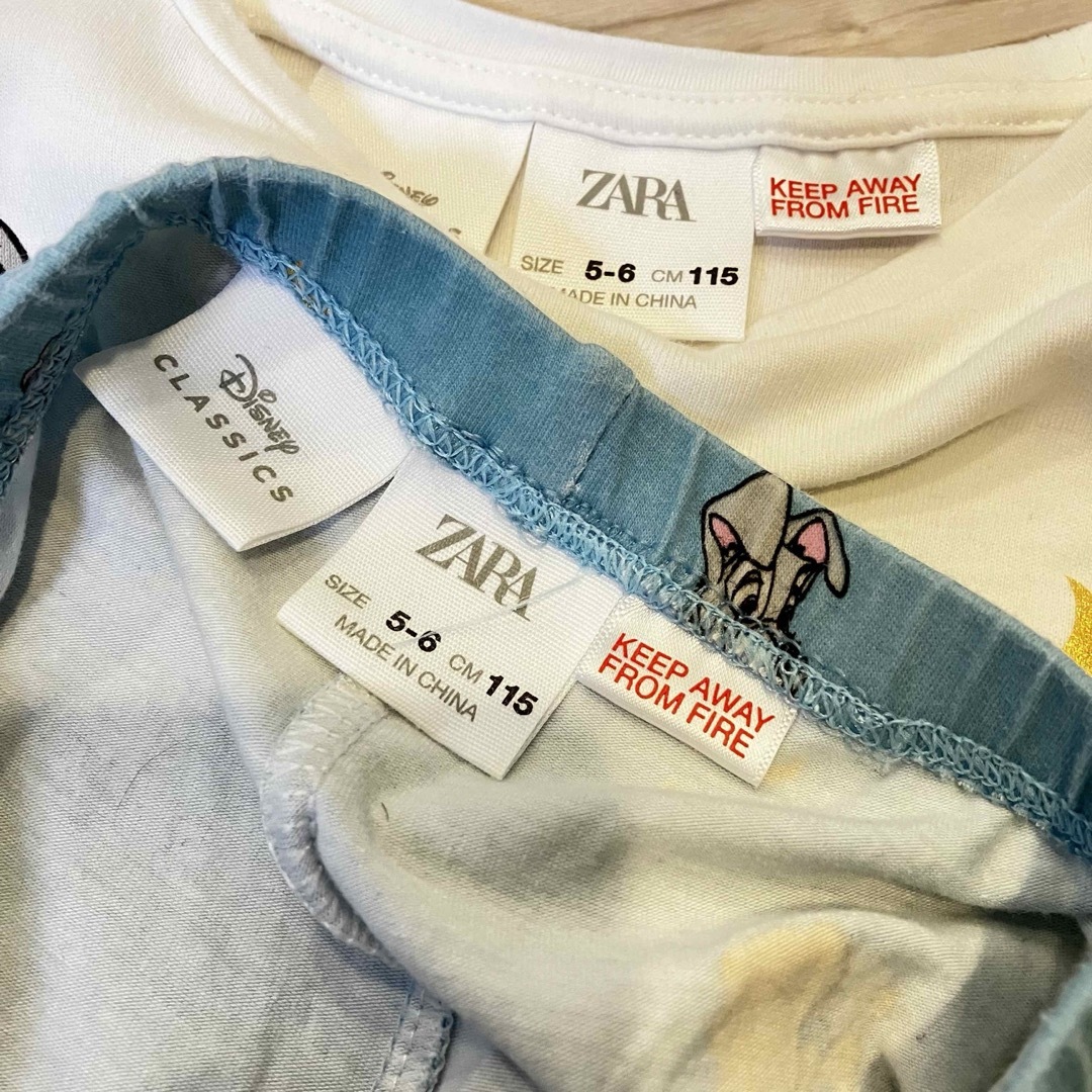 ZARA KIDS(ザラキッズ)の【ZARA】ザラベビー パジャマ ディズニー 上下セット 部屋着 サイズ115 キッズ/ベビー/マタニティのキッズ服女の子用(90cm~)(パジャマ)の商品写真