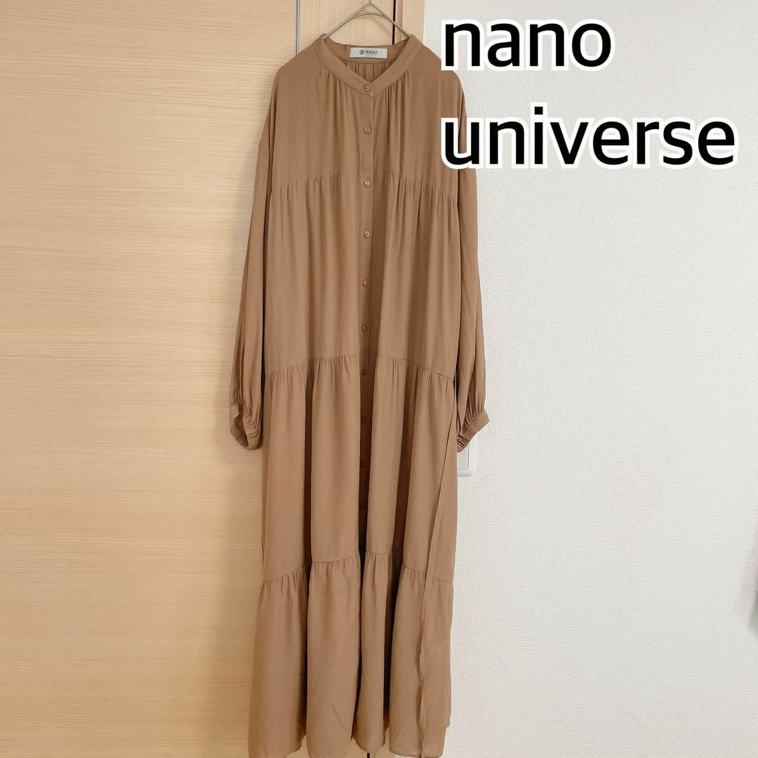 nano・universe(ナノユニバース)のnano universe ナノユニバース　長袖　シャツワンピース レディースのワンピース(ロングワンピース/マキシワンピース)の商品写真