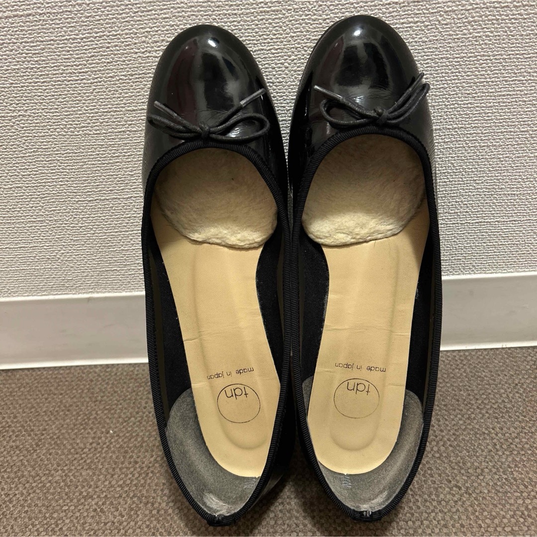 TRE DUE NOVE エナメル バレーシューズ 日本製 ブラック レディースの靴/シューズ(バレエシューズ)の商品写真