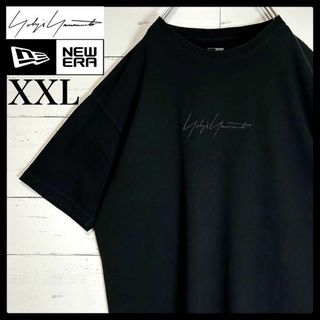 ヨウジヤマモト(Yohji Yamamoto)の【希少2XLサイズ】ヨウジヤマモト×ニューエラ☆人気コラボ 刺繍ロゴ Tシャツ(Tシャツ/カットソー(半袖/袖なし))