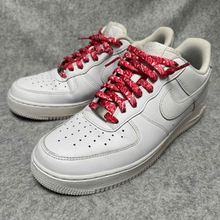 ナイキ(NIKE)のナイキ エアフォース 1 ホワイト 28.0cm 中古 シューレースカスタム(スニーカー)