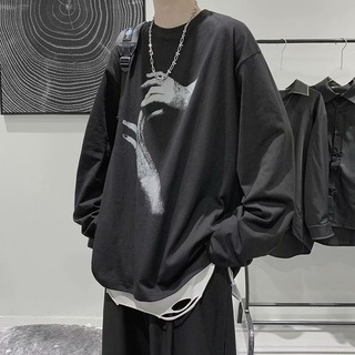【残り1点】ビックシルエット　韓国ファッション　カットソー　ロンT　長袖　メンズ(Tシャツ/カットソー(七分/長袖))
