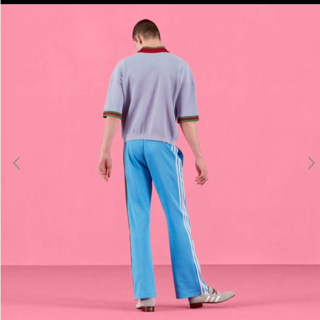 Gucci(グッチ)のadidas x Gucci コラボ フレア ジョギングパンツ ライトブルー メンズのパンツ(その他)の商品写真