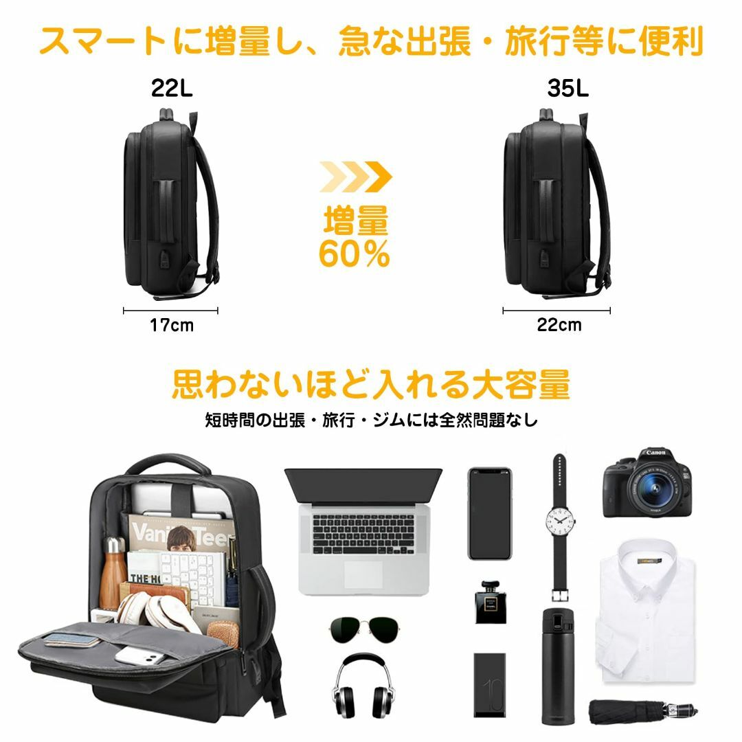 【色:ブラック】[Annymall] ビジネスリュック 15.6インチ PCリュ その他のその他(その他)の商品写真