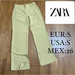 ザラ(ZARA)の※プロフ必読【ZARA】ワイドパンツ 裾スリット Sサイズ(カジュアルパンツ)