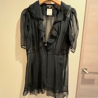 【シャネル　CHANEL シルクシフォン　ブラウス