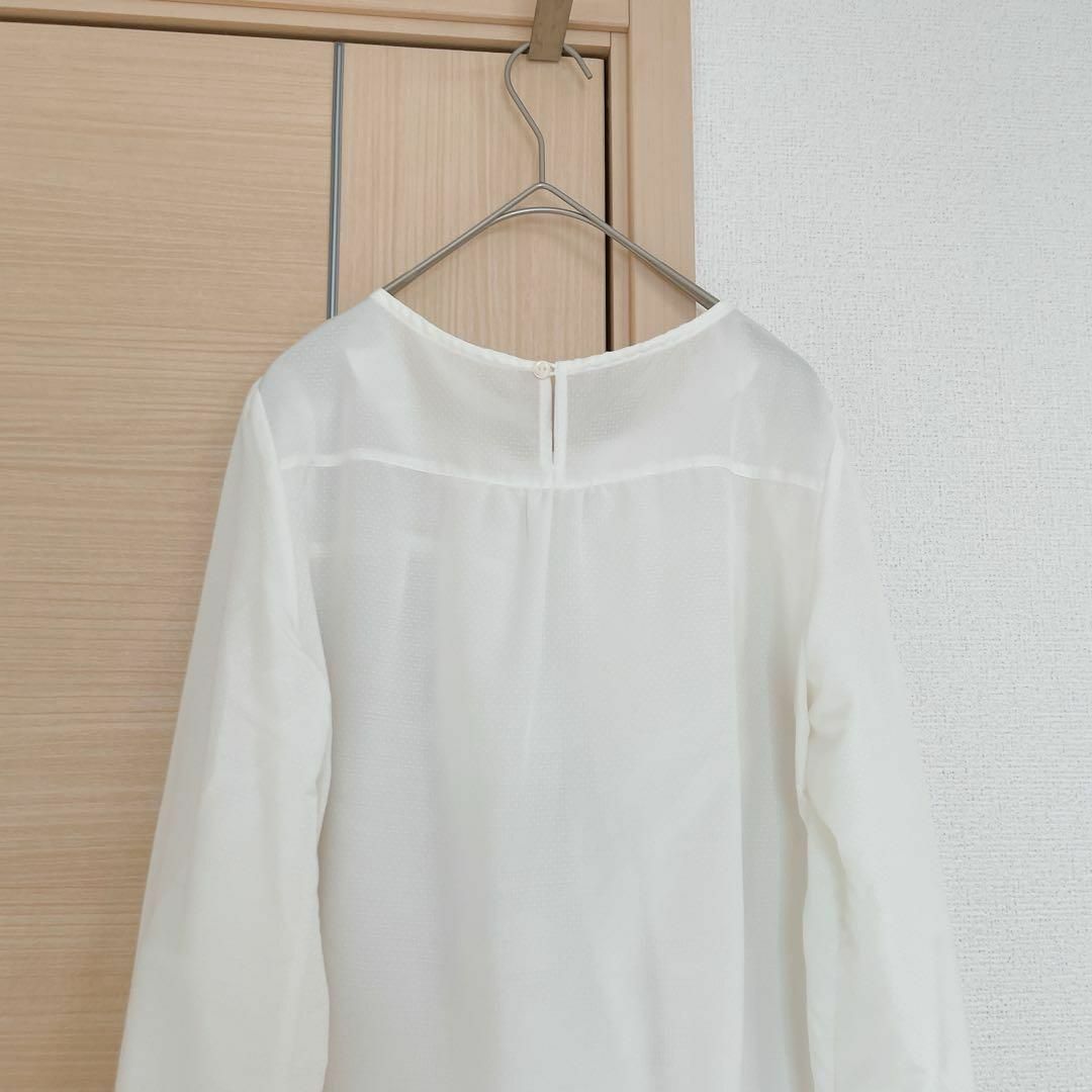 IENA(イエナ)のIENA イエナ　長袖　カットソー　レース　ホワイト レディースのトップス(Tシャツ(長袖/七分))の商品写真