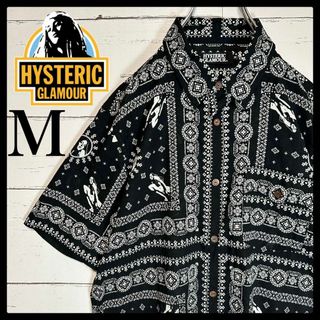 ヒステリックグラマー(HYSTERIC GLAMOUR)の【超希少モデル】ヒステリックグラマー☆ヒスガール満載 半袖シャツ 入手困難 黒(シャツ)