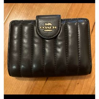 コーチ(COACH)のコーチ 折財布  キルティングレザーブラック(財布)