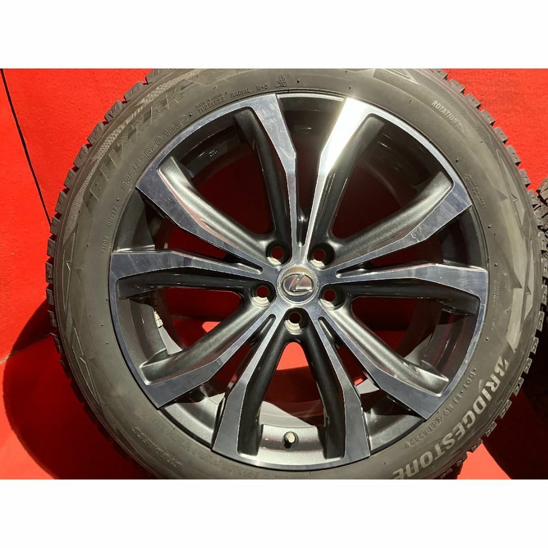 中古スタッドレスタイヤホイールセット 【235/55R20 BRIDGESTONE DM-V2】[レクサス RX純正] 4本SET 自動車/バイクの自動車(タイヤ・ホイールセット)の商品写真