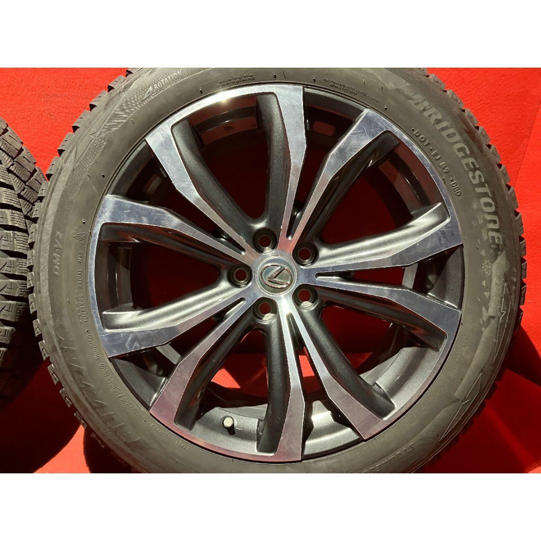 中古スタッドレスタイヤホイールセット 【235/55R20 BRIDGESTONE DM-V2】[レクサス RX純正] 4本SET 自動車/バイクの自動車(タイヤ・ホイールセット)の商品写真