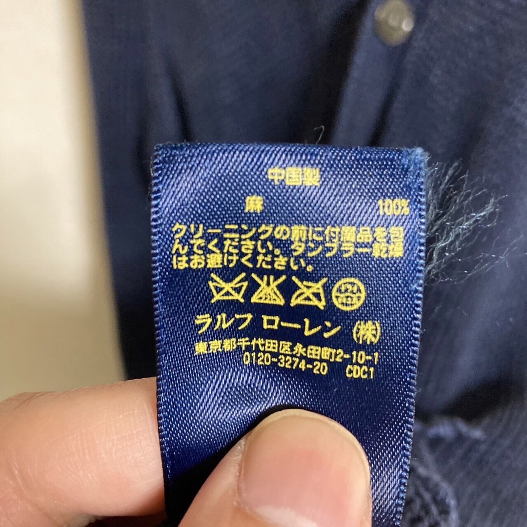 POLO RALPH LAUREN(ポロラルフローレン)のPOLO RALPHLAUREN ローゲージ　リネン　カーディガン　ニット　S メンズのトップス(カーディガン)の商品写真